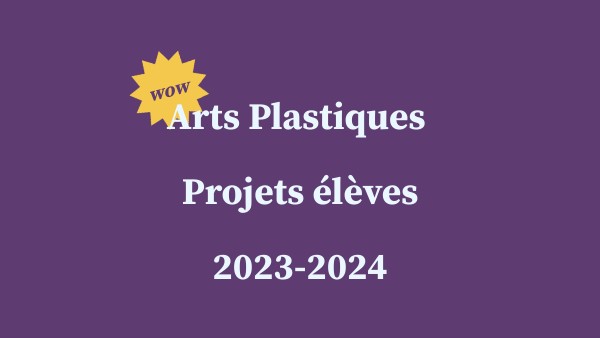 Page De Garde D'arts Plastiques Pour La 4 E view.genially.com