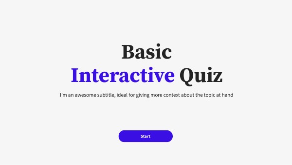 Quiz interactif basique | Genially