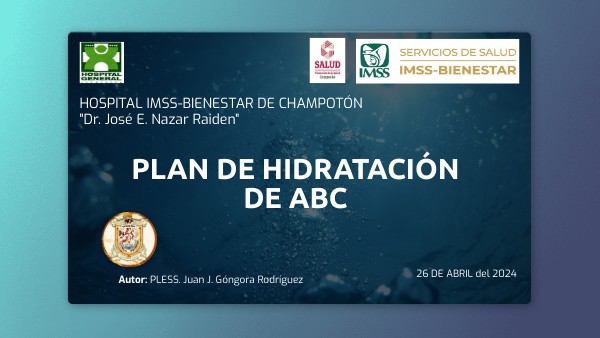 Plan de hidratacion.