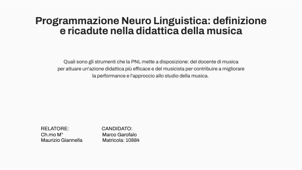 Presentazione minimal