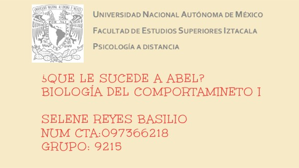 ¿Qué le sucede a Abel? | Genially
