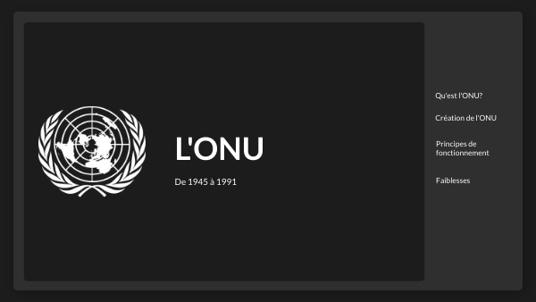 L’ONU (1945-1991) | Genially