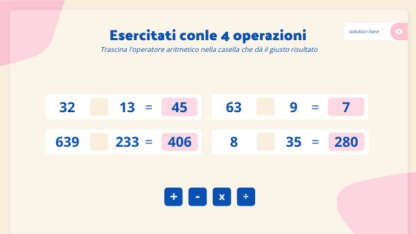 MATHEMATICAL OPERATIONS | Genially