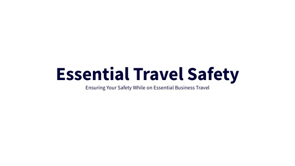 Travel Essentials | Genially