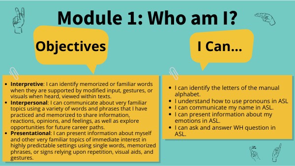 ASL Module Landing Page | Genially
