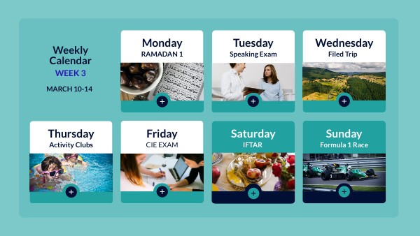 WEEKLY CALENDAR | Genially