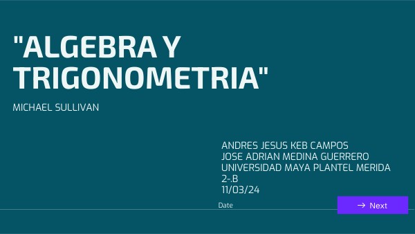 PRESENTACION ALGEBRA Y TRIGONOMETRIA