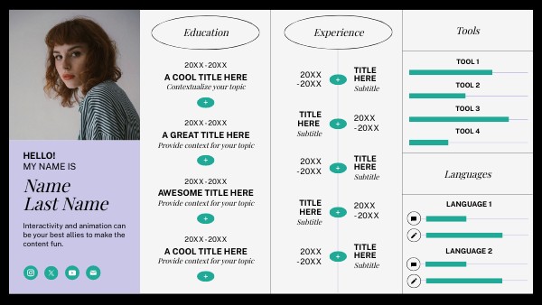 Infographic Data CV | Genially