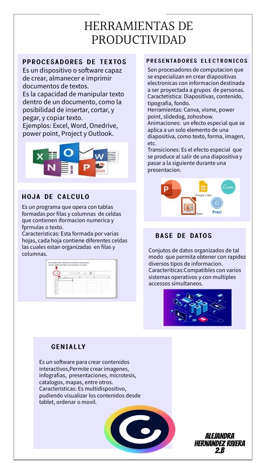 Infografia herramientas de productividad | Genially