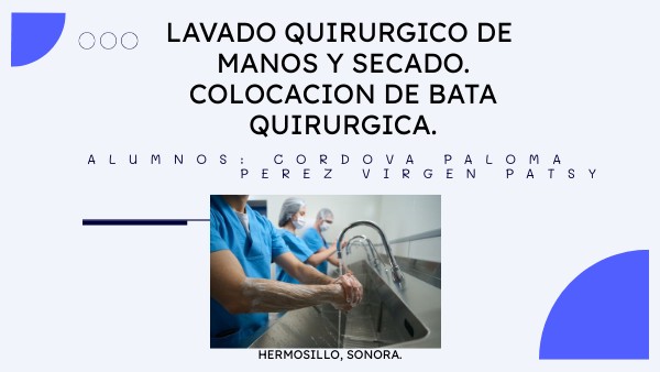 LAVADO QUIRURGICO DE MANOS. | Genially
