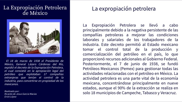 expropiación petrolera | Genially