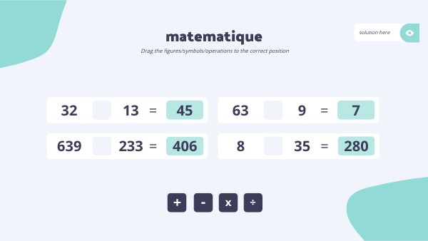 MATHEMATICAL OPERATIONS | Genially