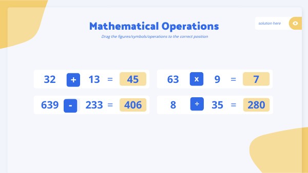 MATHEMATICAL OPERATIONS | Genially
