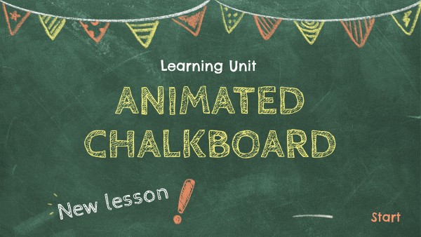 ANIMATED CHALKBOARD LEARNING UNIT | Genially