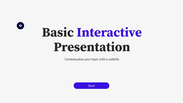 Basic interactive presentation | Genially