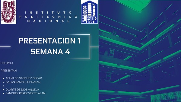 PRESENTACIÓN 1 SEMANA 4 UNIDAD | Genially