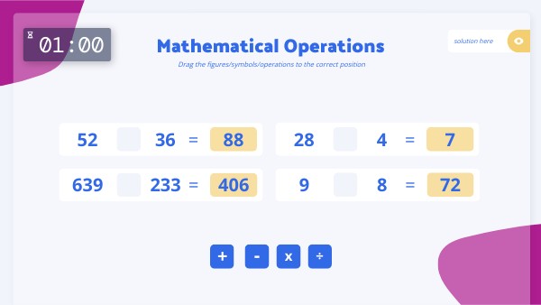 MATHEMATICAL OPERATIONS | Genially