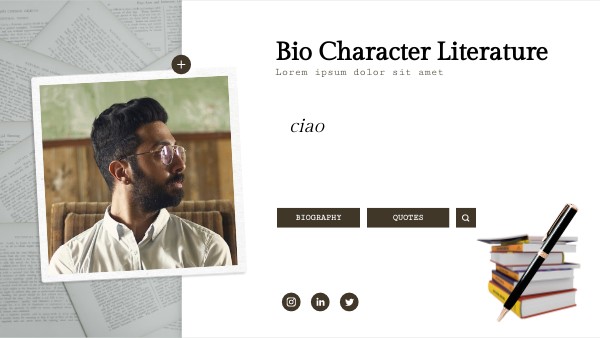 BIO CHARACTER LITERATURE