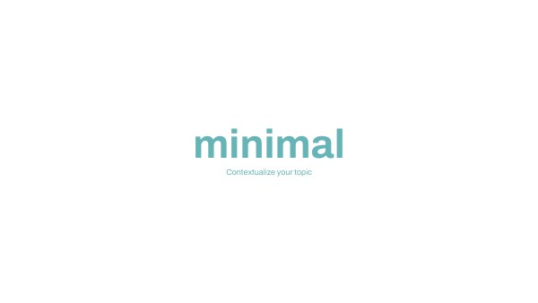 Apresentação minimalista