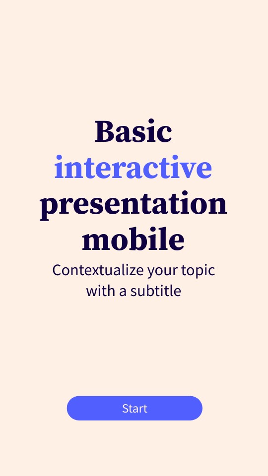 Présentation interactive basique mobile