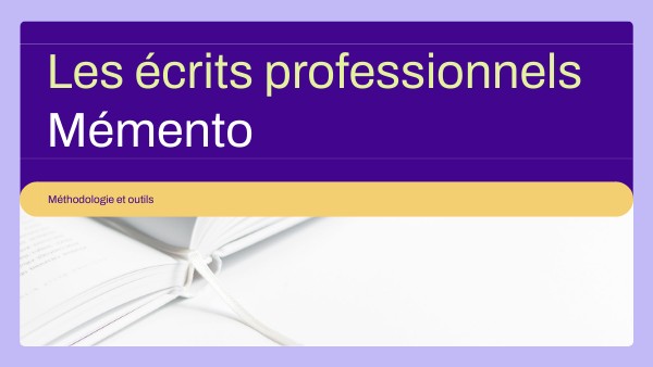 Mémento Ecrits Pro