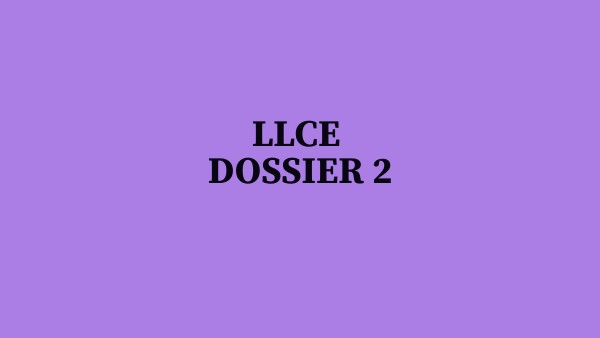 Dossier LLCE 1ere | Genially