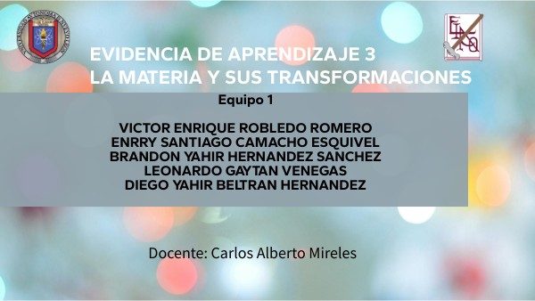 Evidencia de Aprendizaje Quimica 3 | Genially