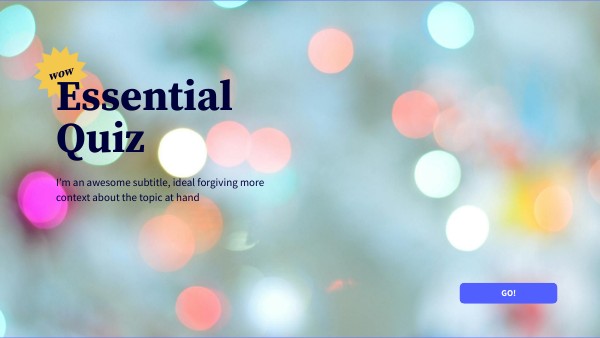 Quiz Essenziale | Genially